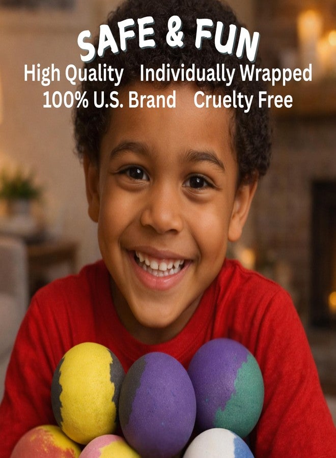 EvolutionUSA Black Epic Superhero Bath Bombs for Kids, 6 Super Hero Bath Bombs with Toy Inside, Lush Childrens Bathbombs, Organic Bathbomb with Surprise Inside, Fizzy Fun Superhero Bath Balls - Image 4